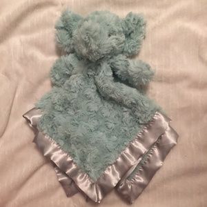 Cloud Island Elephant Target Teal Swirly Satin Baby Security Blanket Lovey